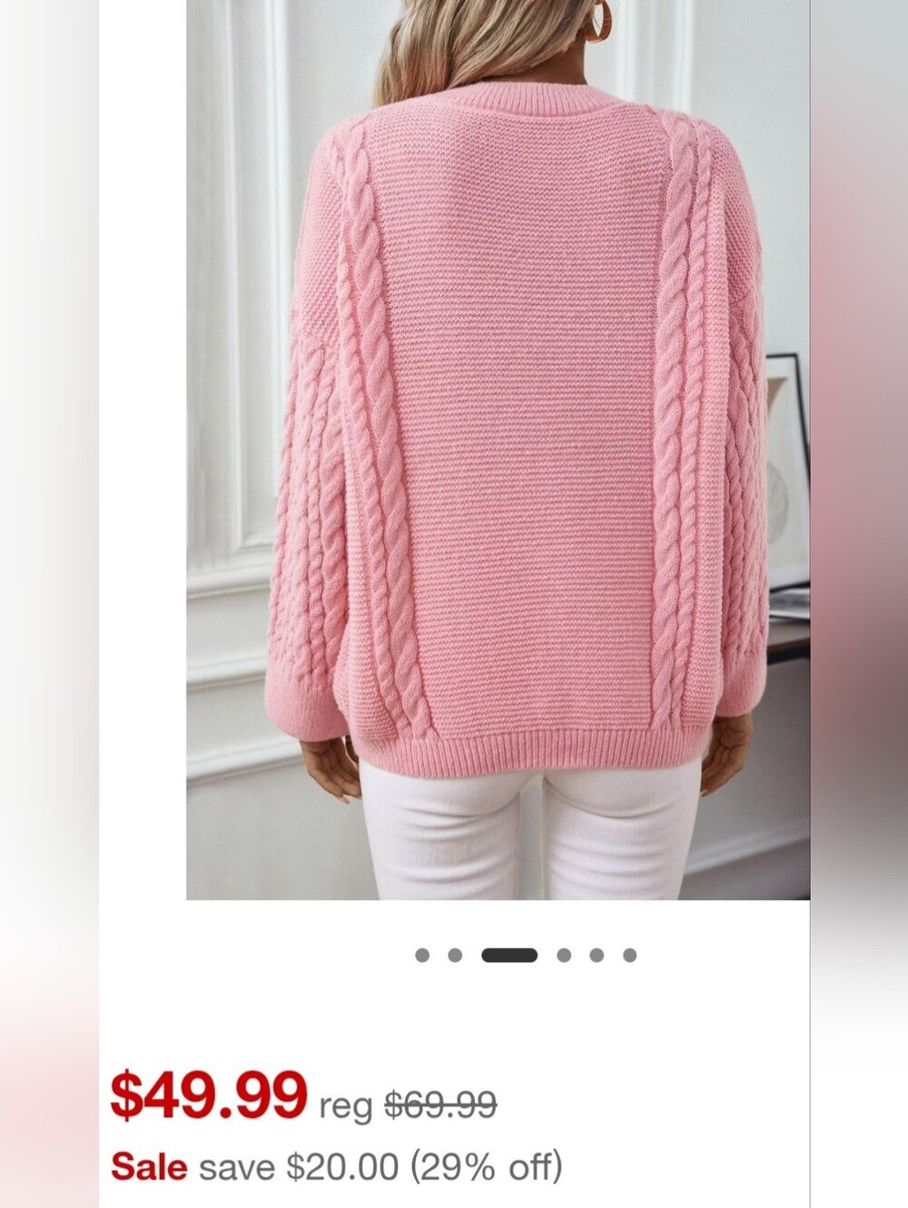 Pink Sweater NWOT - Picture 3 of 4